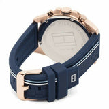 Buy Shop Tommy Hilfiger Decker Multifunction Blue Dial Blue Rubber Strap Watch for Men - 1791474 USA Online