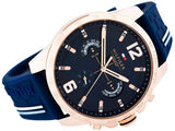 Buy Shop Tommy Hilfiger Decker Multifunction Blue Dial Blue Rubber Strap Watch for Men - 1791474 USA Online