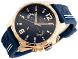 Buy Shop Tommy Hilfiger Decker Multifunction Blue Dial Blue Rubber Strap Watch for Men - 1791474 USA Online