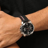 Buy Shop Tommy Hilfiger Decker Quartz Black Dial Black Rubber Strap Watch for Men - 1791473 USA Online