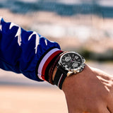 Buy Shop Tommy Hilfiger Decker Quartz Black Dial Black Rubber Strap Watch for Men - 1791473 USA Online