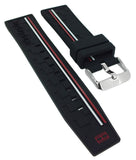 Buy Shop Tommy Hilfiger Decker Quartz Black Dial Black Rubber Strap Watch for Men - 1791473 USA Online