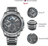 Buy Shop Tommy Hilfiger Decker Quartz Black Dial Black Steel Strap Watch for Men - 1791347 USA Online