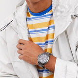 Buy Shop Tommy Hilfiger Decker Quartz Black Dial Black Steel Strap Watch for Men - 1791347 USA Online