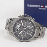 Buy Shop Tommy Hilfiger Decker Quartz Black Dial Black Steel Strap Watch for Men - 1791347 USA Online