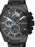 Buy Shop Tommy Hilfiger Decker Quartz Black Dial Black Steel Strap Watch for Men - 1791347 USA Online
