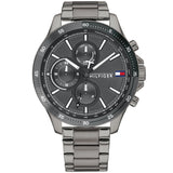 Buy Shop Tommy Hilfiger Decker Quartz Black Dial Black Steel Strap Watch for Men - 1791347 USA Online