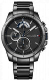 Buy Shop Tommy Hilfiger Decker Quartz Black Dial Black Steel Strap Watch for Men - 1791347 USA Online