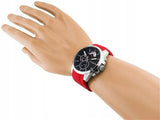 Buy Shop Tommy Hilfiger Decker Quartz Black Dial Red Rubber Strap Watch for Men - 1791351 USA Online