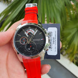 Buy Shop Tommy Hilfiger Decker Quartz Black Dial Red Rubber Strap Watch for Men - 1791351 USA Online