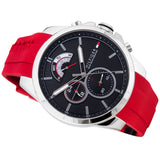 Buy Shop Tommy Hilfiger Decker Quartz Black Dial Red Rubber Strap Watch for Men - 1791351 USA Online