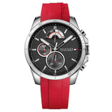 Buy Shop Tommy Hilfiger Decker Quartz Black Dial Red Rubber Strap Watch for Men - 1791351 USA Online