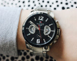 Buy Shop Tommy Hilfiger Decker Quartz Black Dial Silver Steel Strap Watch for Men - 1791472 USA Online