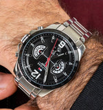 Buy Shop Tommy Hilfiger Decker Quartz Black Dial Silver Steel Strap Watch for Men - 1791472 USA Online