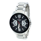Buy Shop Tommy Hilfiger Decker Quartz Black Dial Silver Steel Strap Watch for Men - 1791472 USA Online