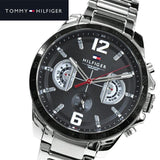 Buy Shop Tommy Hilfiger Decker Quartz Black Dial Silver Steel Strap Watch for Men - 1791472 USA Online