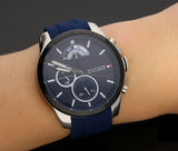Buy Shop Tommy Hilfiger Decker Quartz Blue Dial Blue Rubber Strap Watch for Men - 1791350 USA Online