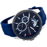 Buy Shop Tommy Hilfiger Decker Quartz Blue Dial Blue Rubber Strap Watch for Men - 1791350 USA Online