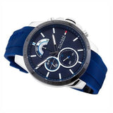 Buy Shop Tommy Hilfiger Decker Quartz Blue Dial Blue Rubber Strap Watch for Men - 1791350 USA Online