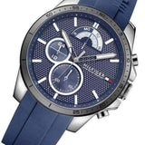 Buy Shop Tommy Hilfiger Decker Quartz Blue Dial Blue Rubber Strap Watch for Men - 1791350 USA Online