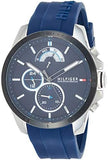 Buy Shop Tommy Hilfiger Decker Quartz Blue Dial Blue Rubber Strap Watch for Men - 1791350 USA Online
