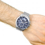 Buy Shop Tommy Hilfiger Decker Quartz Blue Dial Silver Steel Strap Watch for Men - 1791348 USA Online