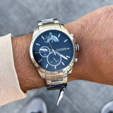 Buy Shop Tommy Hilfiger Decker Quartz Blue Dial Silver Steel Strap Watch for Men - 1791348 USA Online