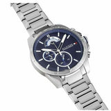Buy Shop Tommy Hilfiger Decker Quartz Blue Dial Silver Steel Strap Watch for Men - 1791348 USA Online