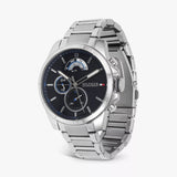 Buy Shop Tommy Hilfiger Decker Quartz Blue Dial Silver Steel Strap Watch for Men - 1791348 USA Online