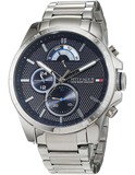 Buy Shop Tommy Hilfiger Decker Quartz Blue Dial Silver Steel Strap Watch for Men - 1791348 USA Online