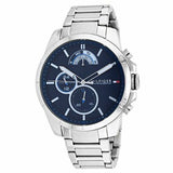 Buy Shop Tommy Hilfiger Decker Quartz Blue Dial Silver Steel Strap Watch for Men - 1791348 USA Online