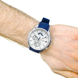 Buy Shop Tommy Hilfiger Decker Quartz White Dial Blue Rubber Strap Watch for Men - 1791349 USA Online