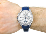 Buy Shop Tommy Hilfiger Decker Quartz White Dial Blue Rubber Strap Watch for Men - 1791349 USA Online