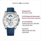 Buy Shop Tommy Hilfiger Decker Quartz White Dial Blue Rubber Strap Watch for Men - 1791349 USA Online