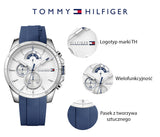 Buy Shop Tommy Hilfiger Decker Quartz White Dial Blue Rubber Strap Watch for Men - 1791349 USA Online