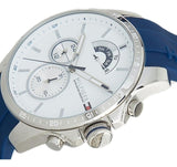 Buy Shop Tommy Hilfiger Decker Quartz White Dial Blue Rubber Strap Watch for Men - 1791349 USA Online