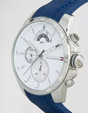 Buy Shop Tommy Hilfiger Decker Quartz White Dial Blue Rubber Strap Watch for Men - 1791349 USA Online