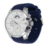 Buy Shop Tommy Hilfiger Decker Quartz White Dial Blue Rubber Strap Watch for Men - 1791349 USA Online