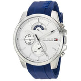 Buy Shop Tommy Hilfiger Decker Quartz White Dial Blue Rubber Strap Watch for Men - 1791349 USA Online