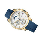 Buy Shop Tommy Hilfiger Decker White Dial Blue Rubber Strap Watch for Men - 1791353 USA Online