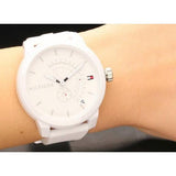 Buy Shop Tommy Hilfiger Denim Analog White Dial White Rubber Strap Watch for Men - 1791481 USA Online