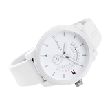 Buy Shop Tommy Hilfiger Denim Analog White Dial White Rubber Strap Watch for Men - 1791481 USA Online
