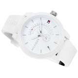 Buy Shop Tommy Hilfiger Denim Analog White Dial White Rubber Strap Watch for Men - 1791481 USA Online