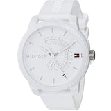 Buy Shop Tommy Hilfiger Denim Analog White Dial White Rubber Strap Watch for Men - 1791481 USA Online