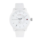 Buy Shop Tommy Hilfiger Denim Analog White Dial White Rubber Strap Watch for Men - 1791481 USA Online