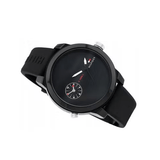 Buy Shop Tommy Hilfiger Denim Black Dial Black Rubber Strap Watch for Men - 1791326 USA Online