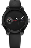 Buy Shop Tommy Hilfiger Denim Black Dial Black Rubber Strap Watch for Men - 1791326 USA Online