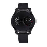 Buy Shop Tommy Hilfiger Denim Black Dial Black Rubber Strap Watch for Men - 1791555 USA Online