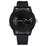 Buy Shop Tommy Hilfiger Denim Black Dial Black Rubber Strap Watch for Men - 1791555 USA Online