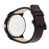 Buy Shop Tommy Hilfiger Denim Black Dial Brown Leather Strap Watch for Men - 1791478 USA Online